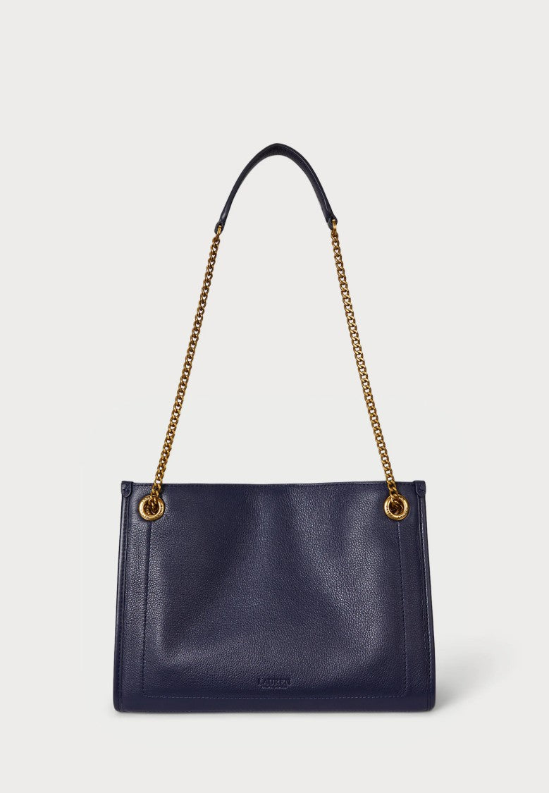 Lauren Ralph Lauren Navy Blue Brdly Medium Cotton Bag
