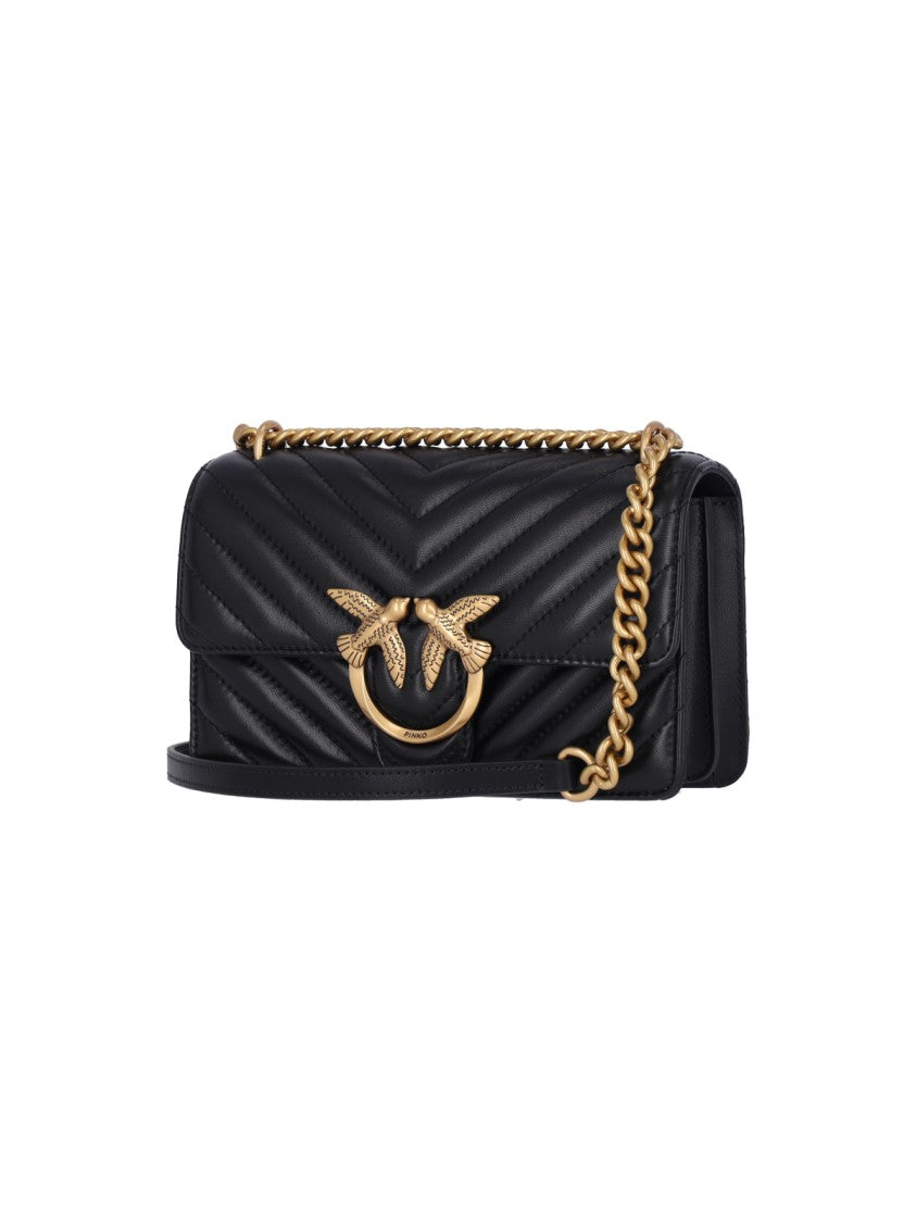 Pinko Structured Black Bag With Versatile Carrying Options