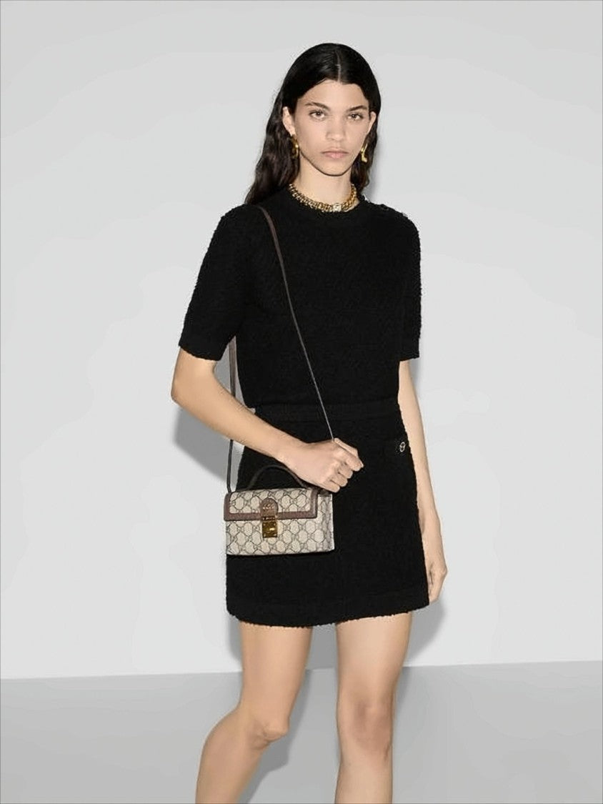 Gucci Rectangular Canvas Shoulder Bag