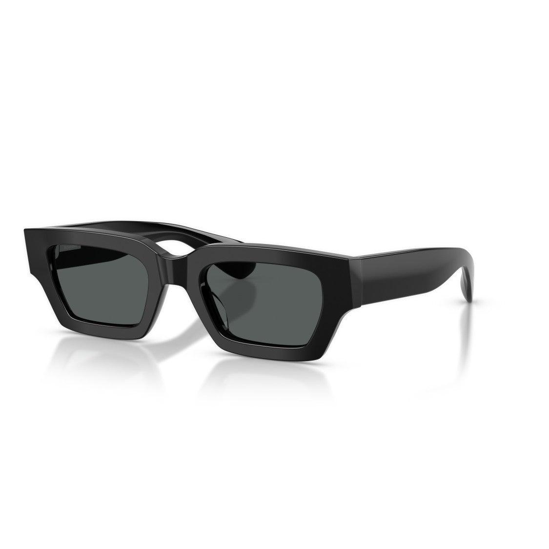Oliver Peoples Rectangular Black Acetate Sunglasses With Wide Arms