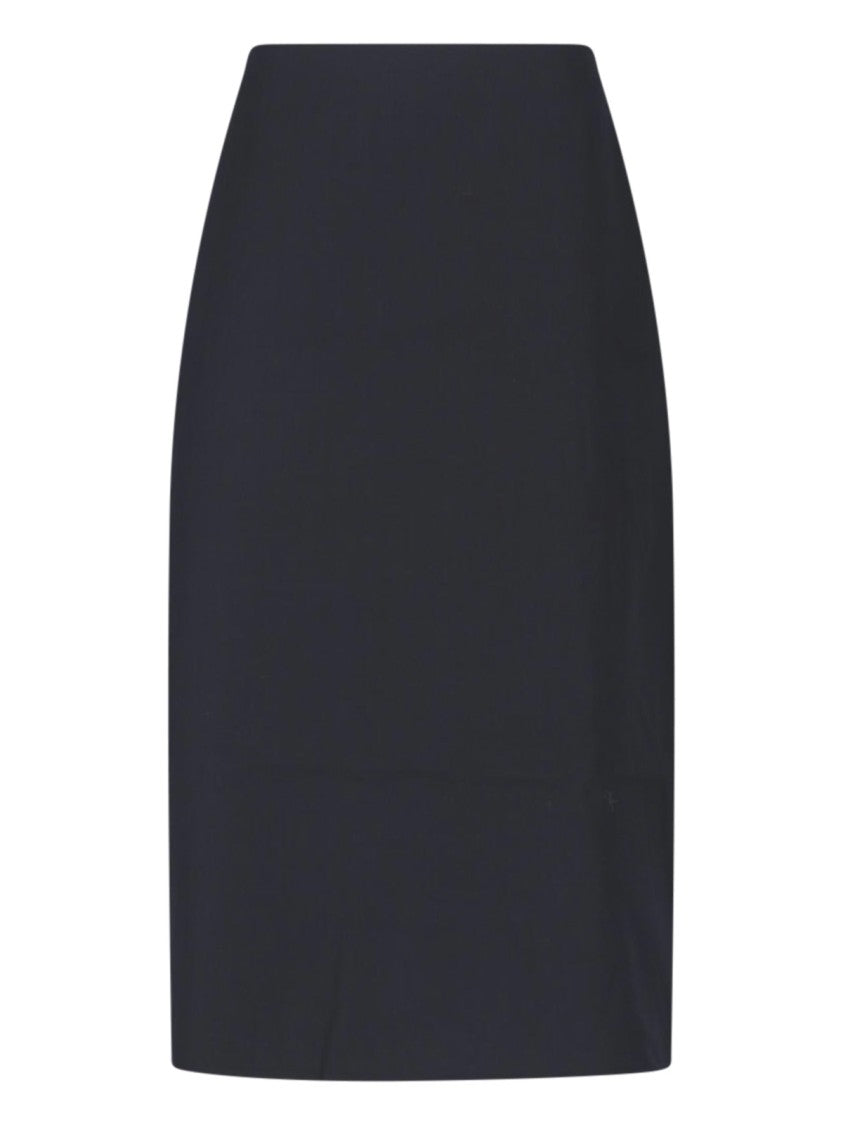 Sibel Saral Black Lauren Wool-Blend Midi Skirt