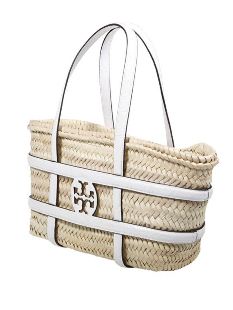 Tory Burch Woven Raffia Bag With Structured Silhouette