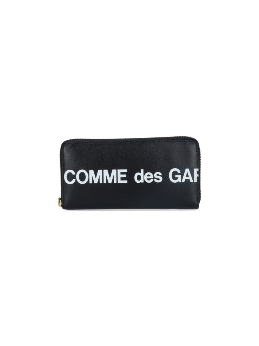 Comme Des Garçons Black Logo Leather Wallet