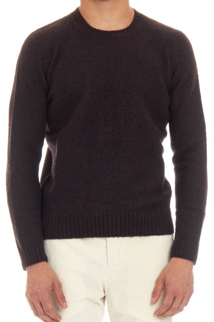Drumohr Brushed Wool Garzata Crewneck Sweater