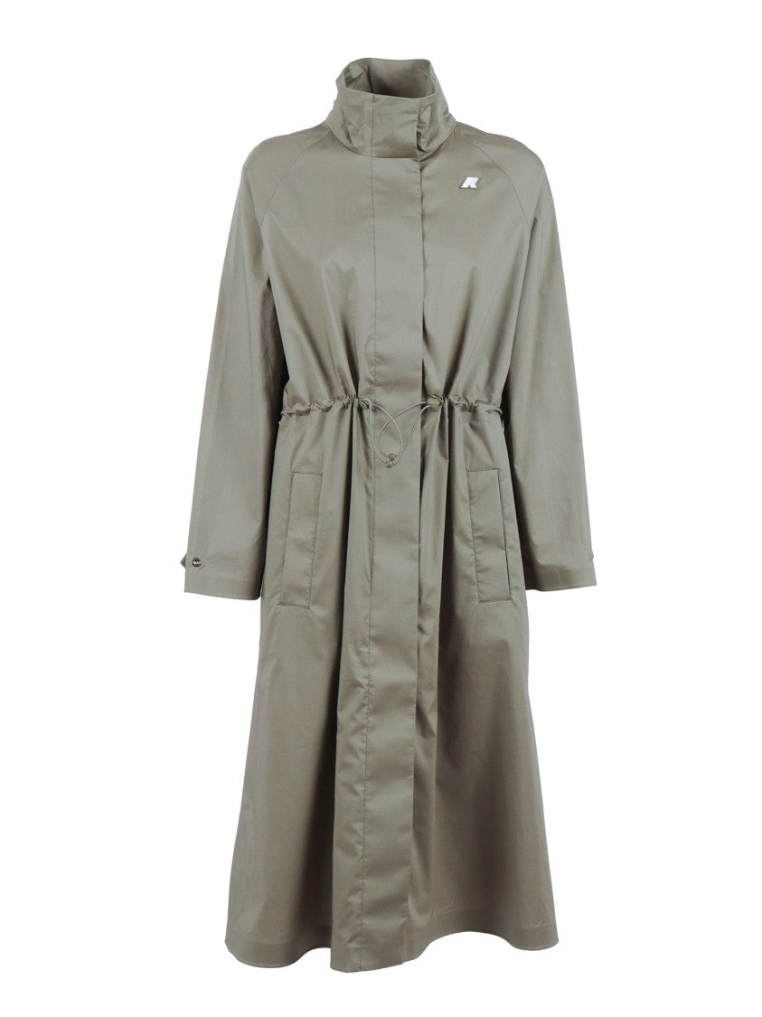 K-Way Barbrein Cotton Three Layer Trench Coat