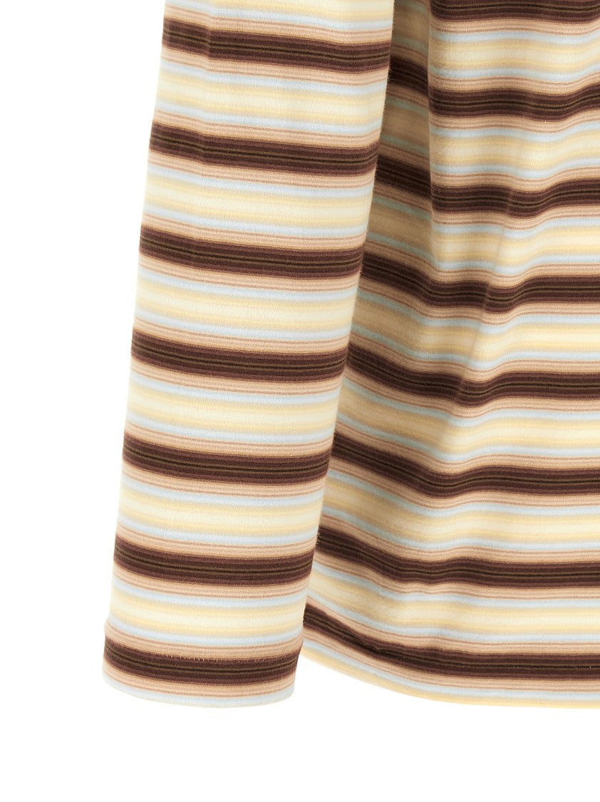 Auralee Gradient Stripes T-Shirt