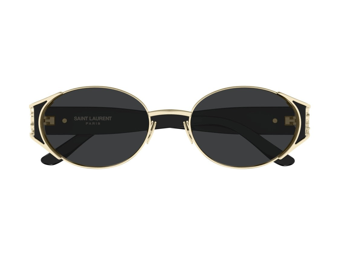 Saint Laurent Sl M919 Gold Metal Frame Dark Lens Round Sunglasses