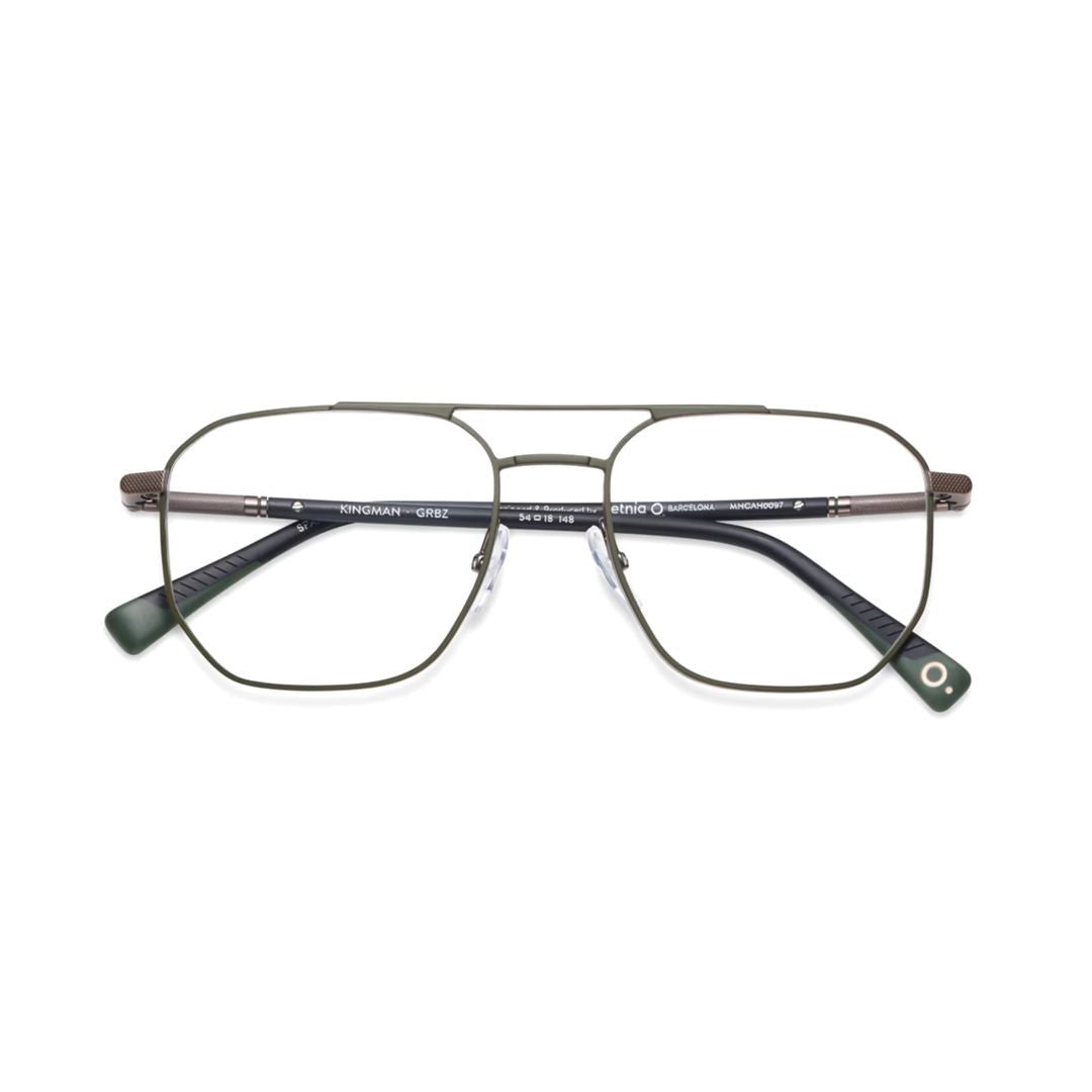 Etnia Barcelona Kingman Geometric Metal Frame Eyeglasses With Double Bridge