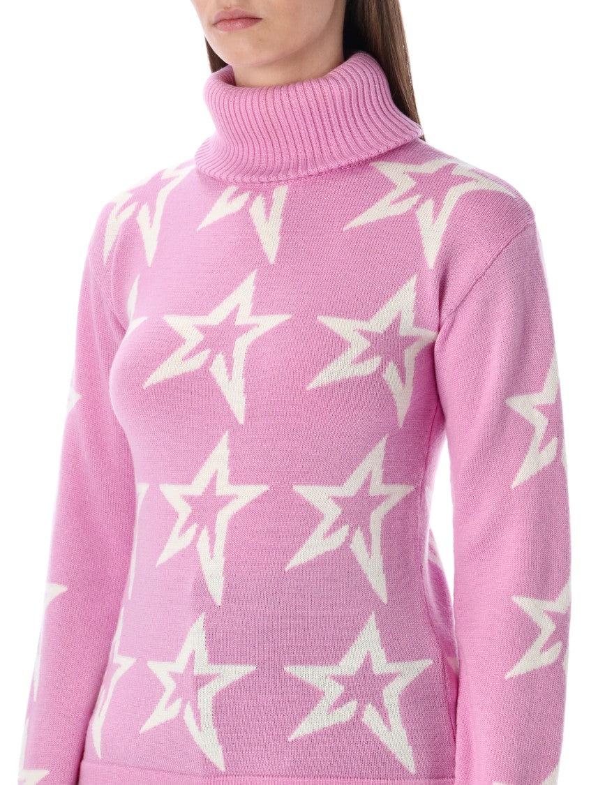 Perfect Moment Merino Wool Star Dust Pink Sweater