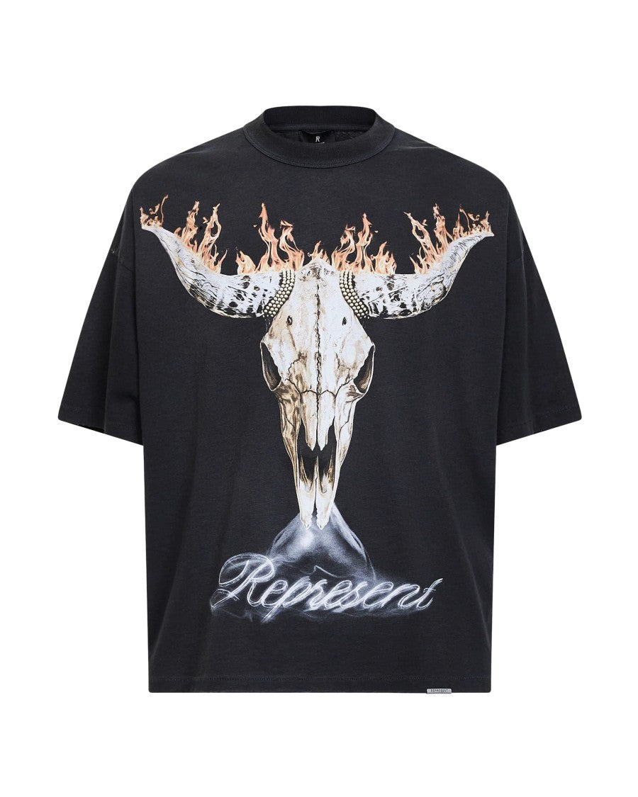Represent British Cowboys Stained Black T-Shirt