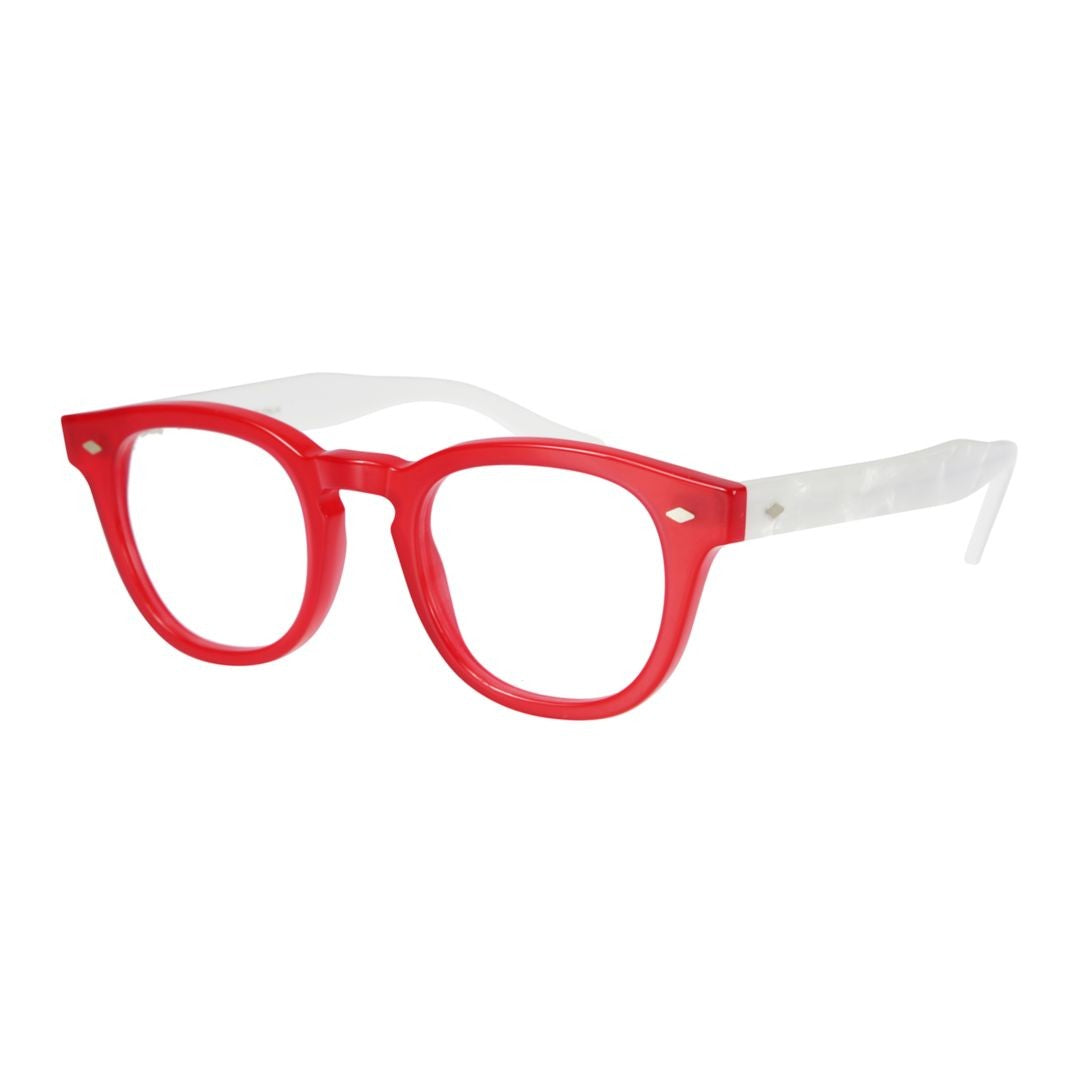 Kador Woody Cal 49 Bold Rounded Red Frame Eyeglasses