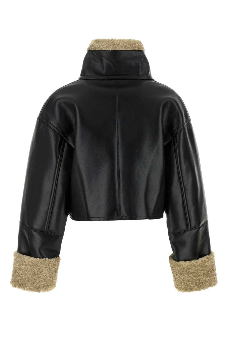 Nanushka Black Synthetic Leather Jemma Jacket