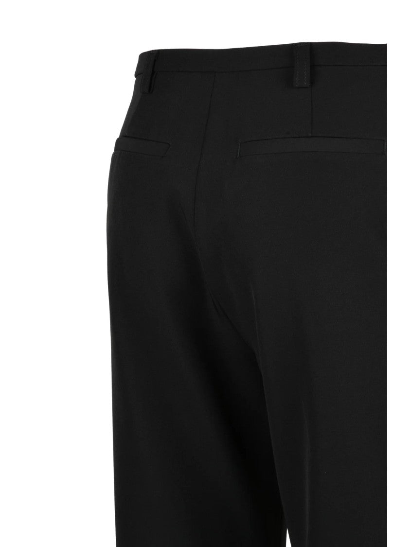 The Latest Straight-Leg Black Stretch Pants With Tailored Finish