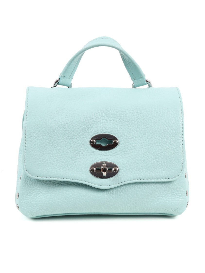 Zanellato Srl Blue Celentano Daily Pebbled Leather Handbag