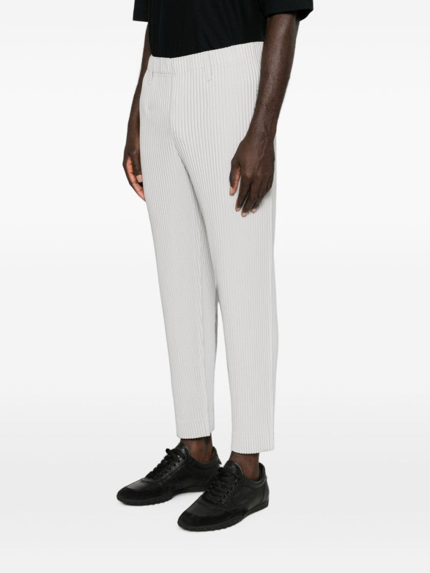 Homme Plissé Issey Miyake Pleated Cropped Relaxed Fit Cropped Pants