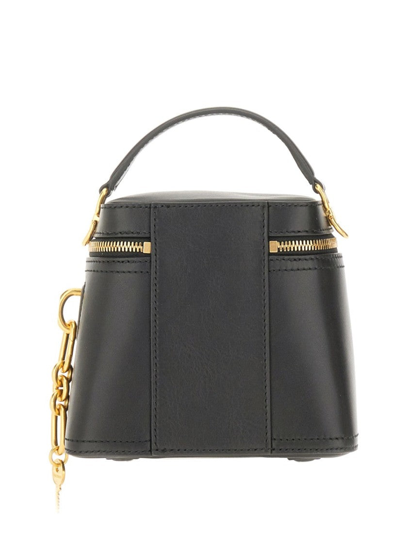 Balmain Leather "Pulse Vanity" Bag