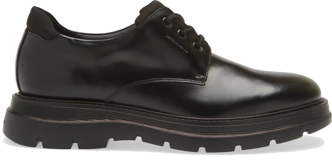 Stuart Weitzman Polished Lace-Up Calf Leather Shoe