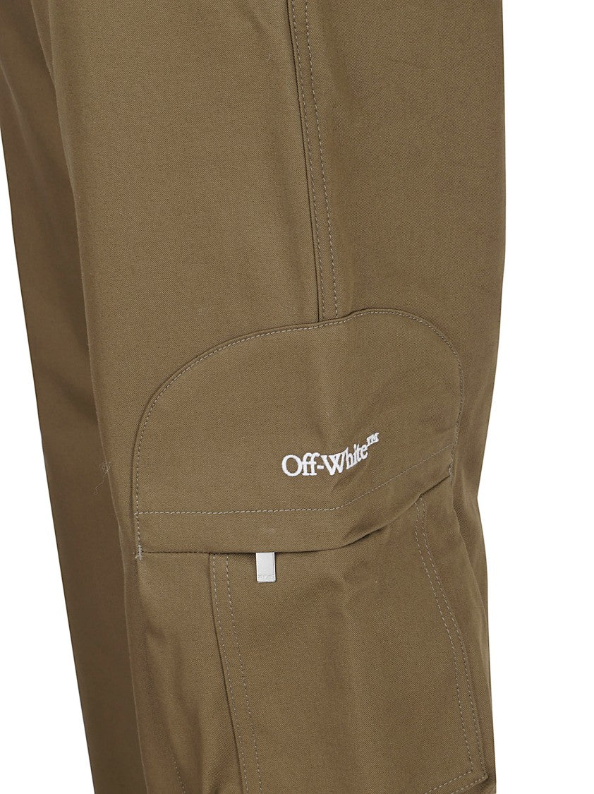 Off-White Brown Relaxed Fit Cargo Trousers