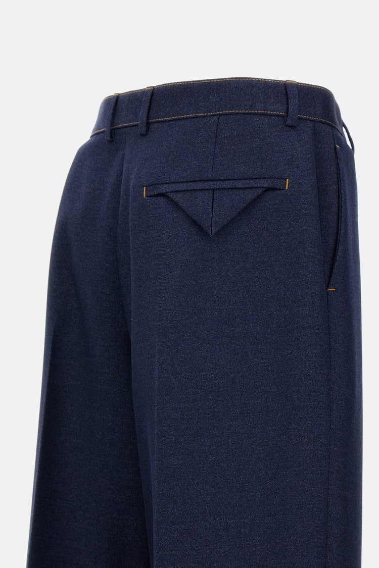 Bottega Veneta Tailored Long Trousers With Side Pockets And Zip Fastening