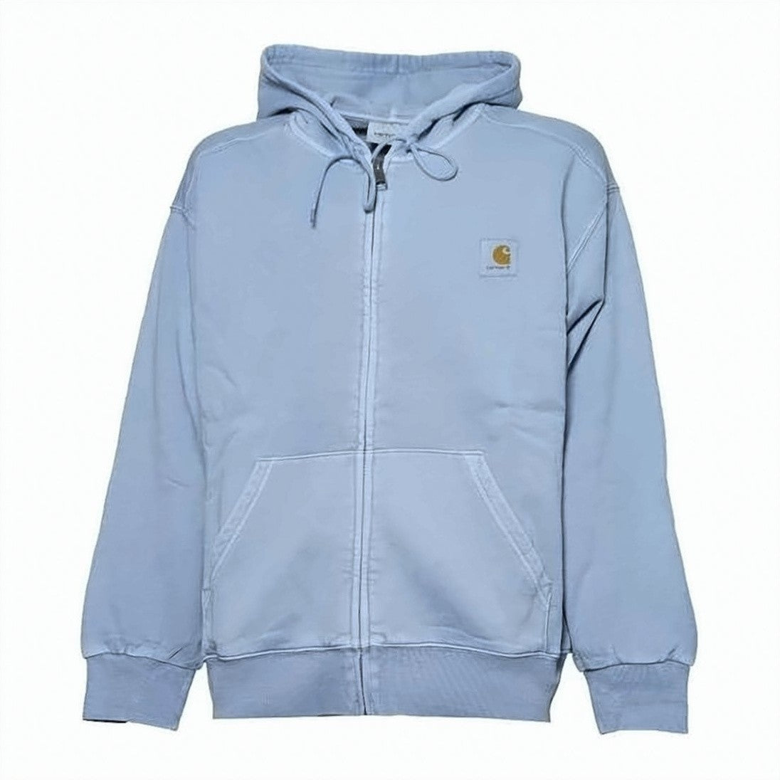 Carhartt Wip Light Blue Zip-Up Hoodie With Drawstring Hood
