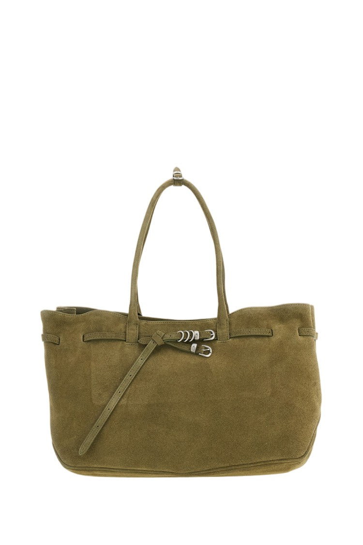 Margesherwood Green Grandma Used Large Suede Shoulder Bag
