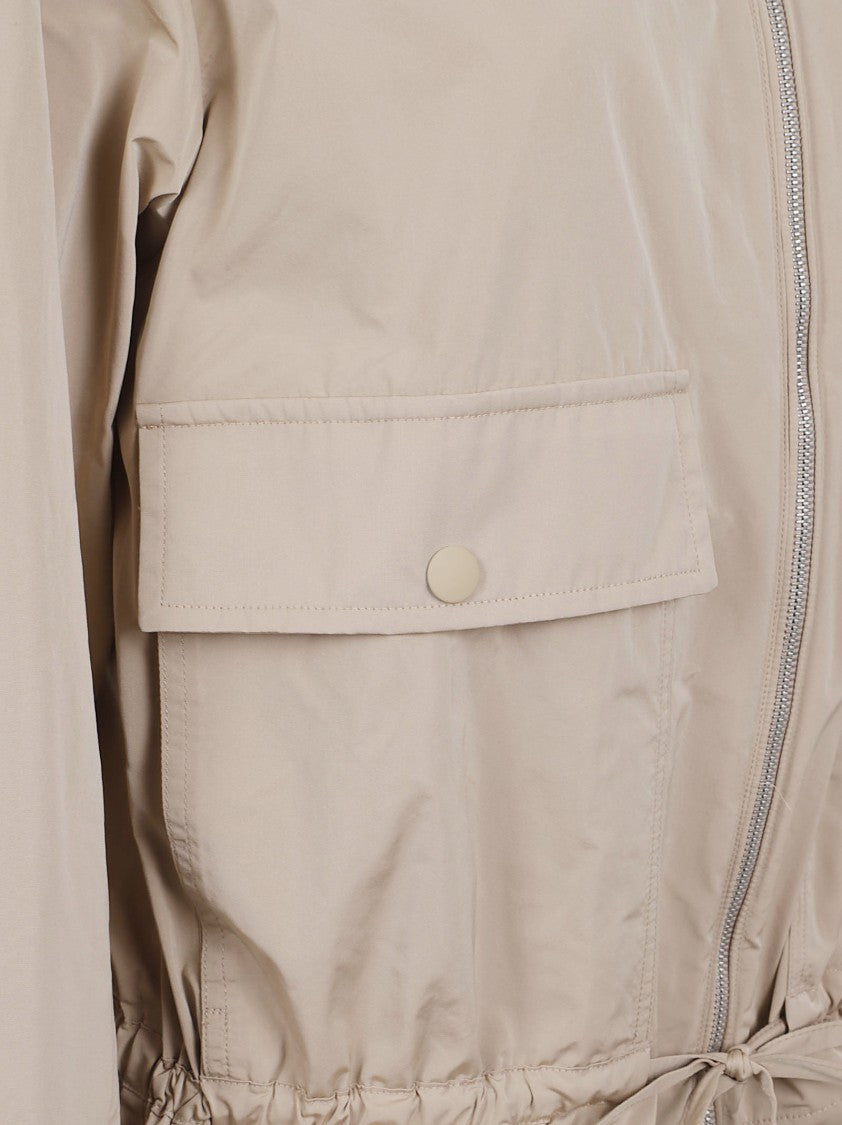 Peserico Lightweight Front-Zipper Jacket With Drawstring Hem