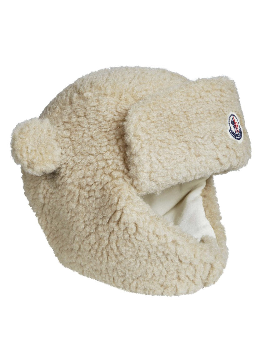 Moncler Curly Fabric Pom-Pom Hat