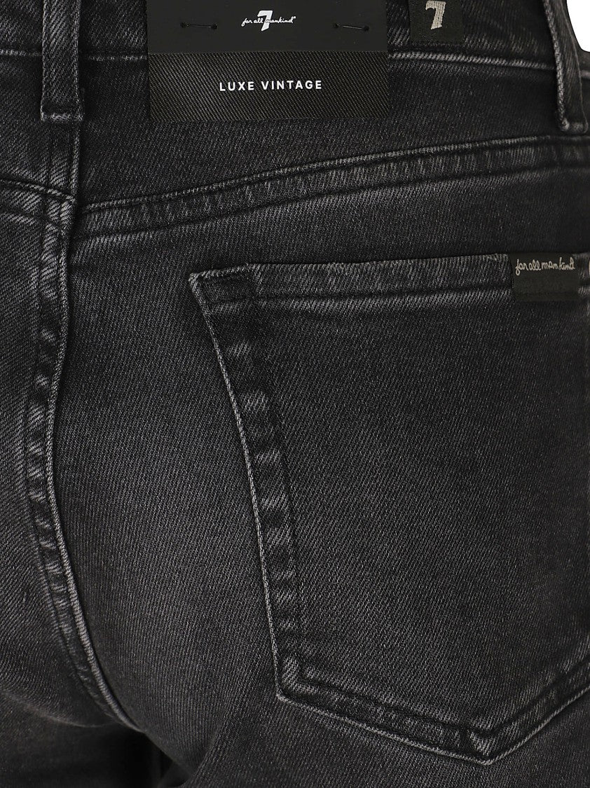7 For All Mankind Washed Black Luxe Vintage Jeans