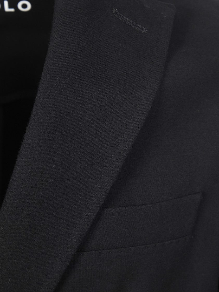 Circolo Black Two Button Matte Technical Jacket