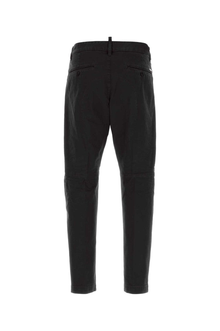 Dsquared2 Black Stretch Cotton Sexy Chino Pant