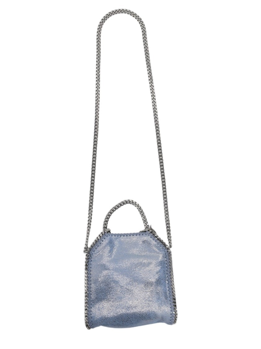 Stella Mccartney Compact Rectangular Denim Handbag With Chain Detailing
