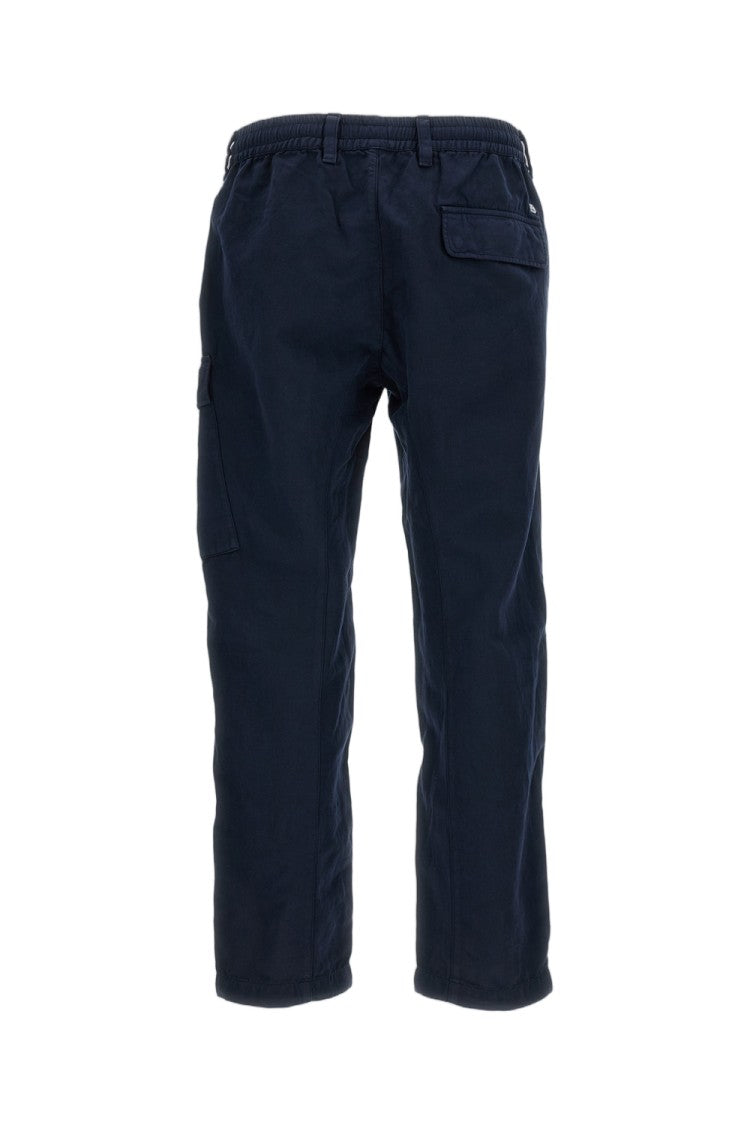 C.P. Company Blue Linen Blend Cargo Trousers