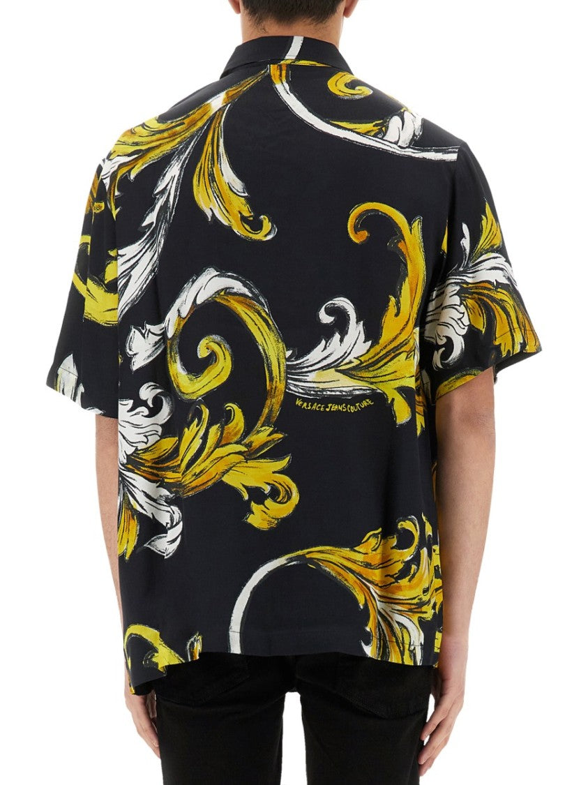Versace Jeans Couture Baroque Outline Print Shirt