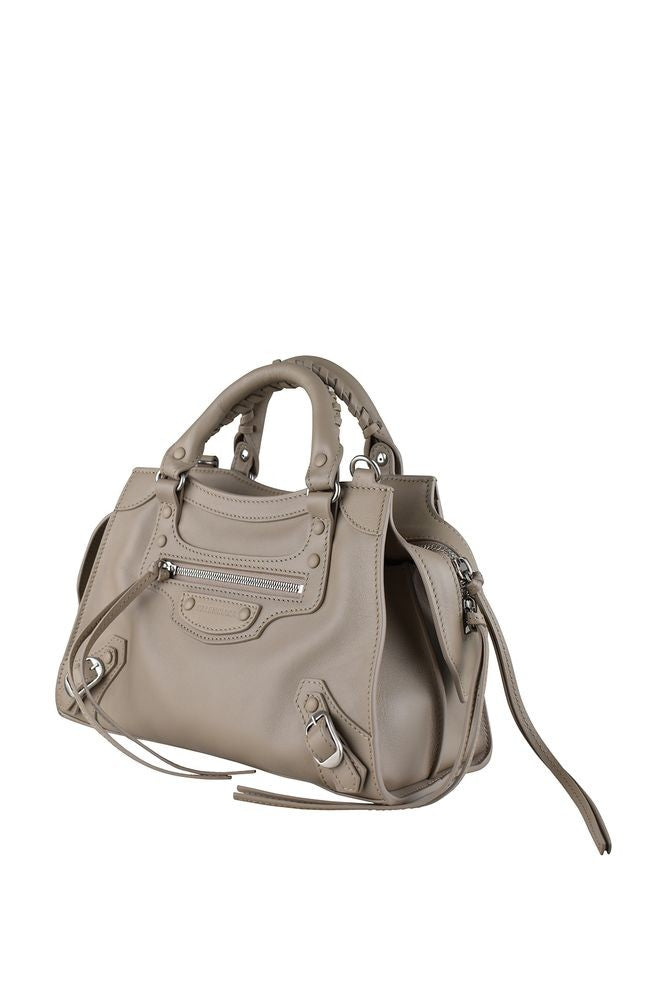 Balenciaga Taupe-Beige Leather Néo City Bag
