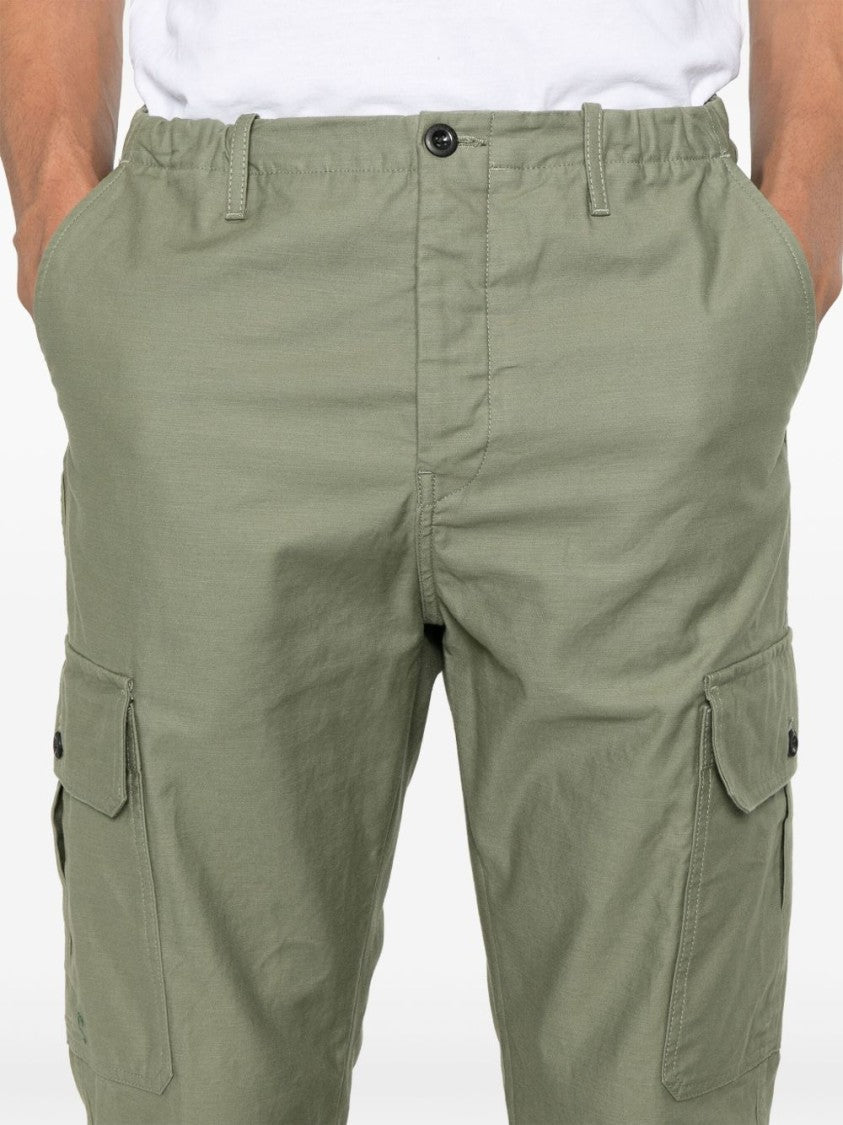 Incotex Modern-Fit Green Cargo Pants With Tapered Leg