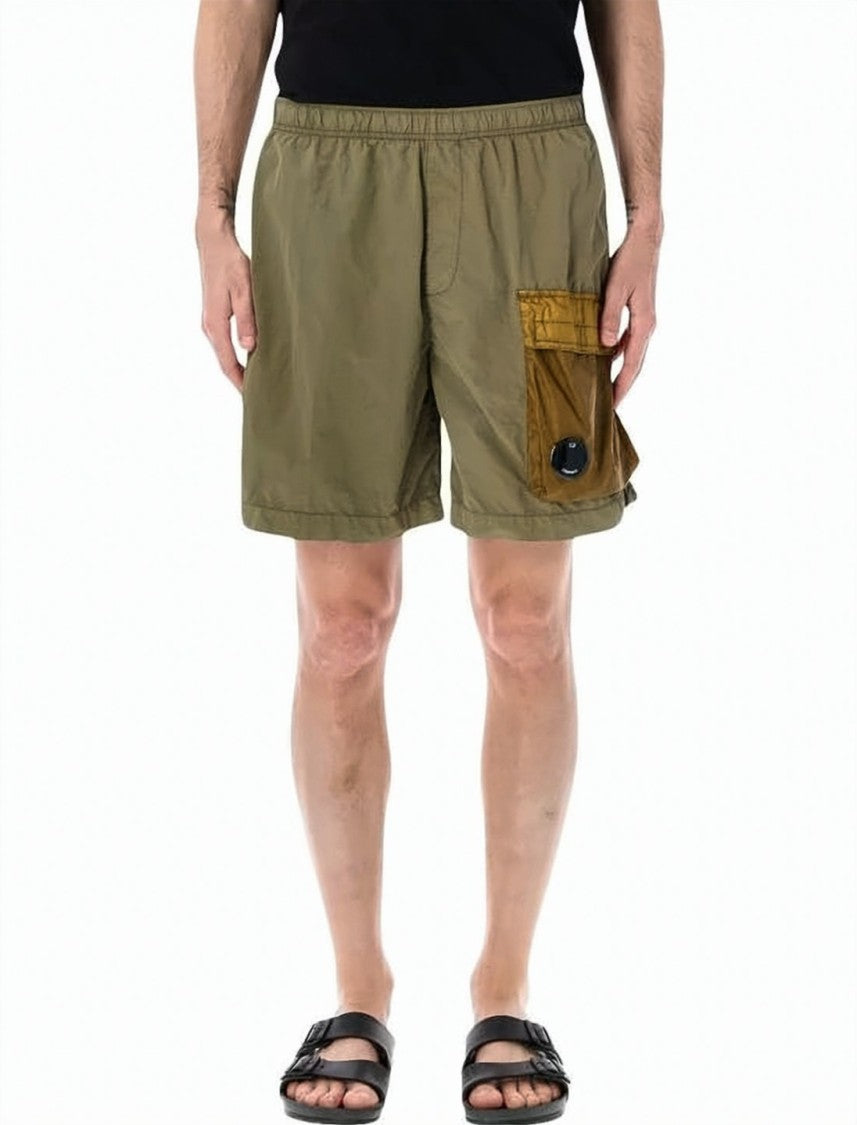 C.P. Company Brown Relaxed Fit Polyamide Shorts