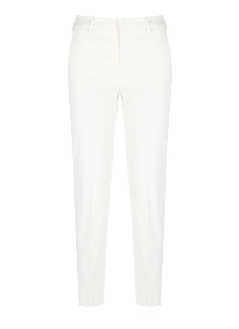 Pt Torino Tailored White Cotton Pants