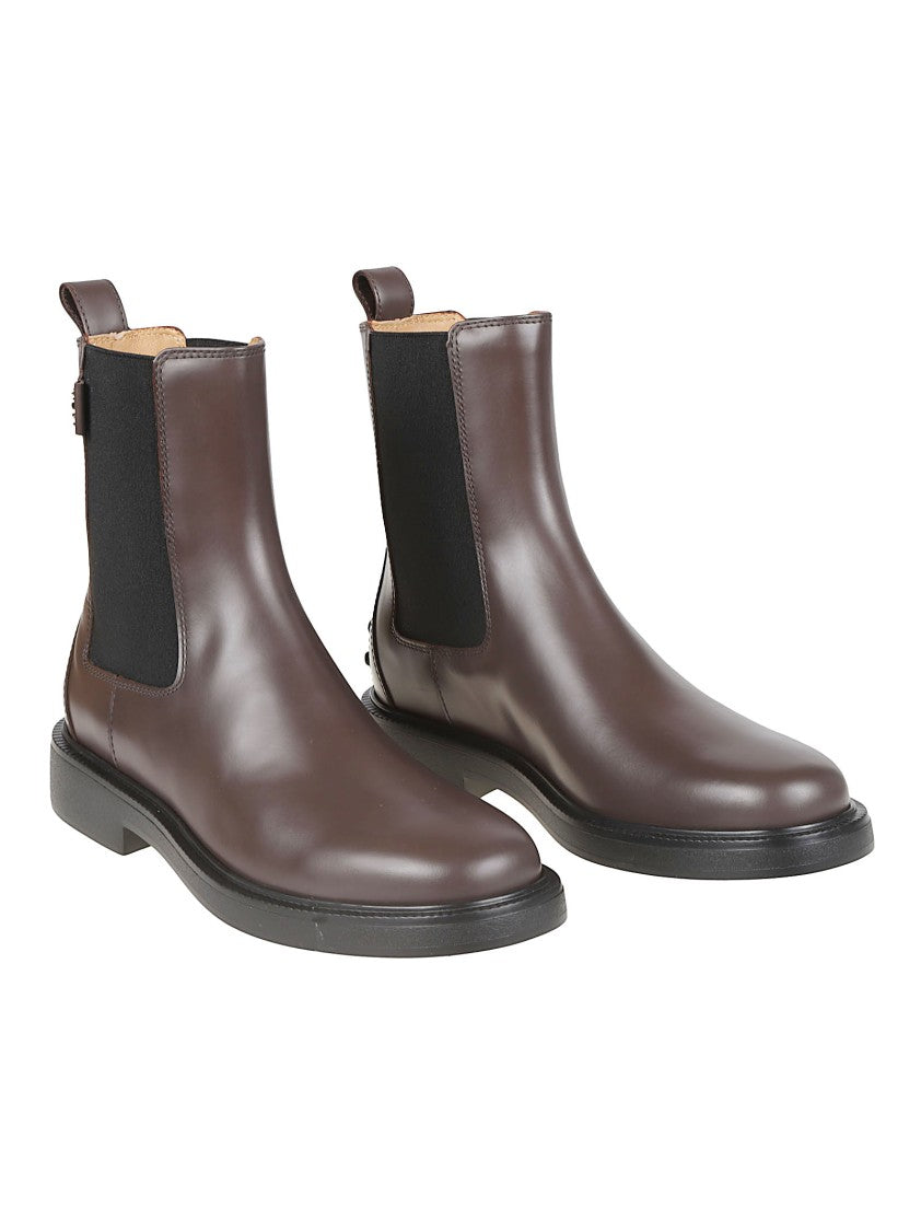 Tod's Classic Brown 20L Calf Leather Ankle Boots