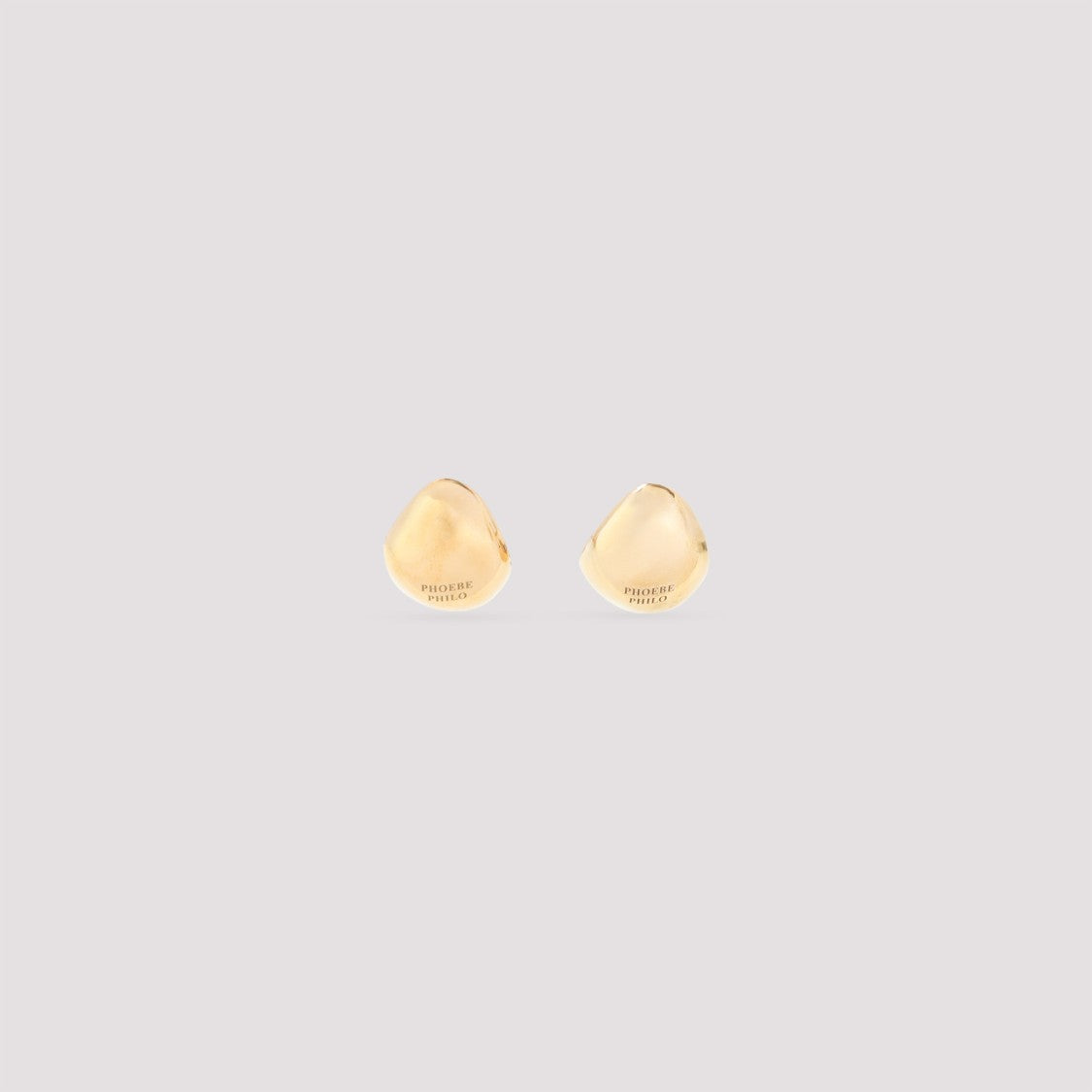Phoebe Philo Gold Sterling Silver Pebble Studded Earrings