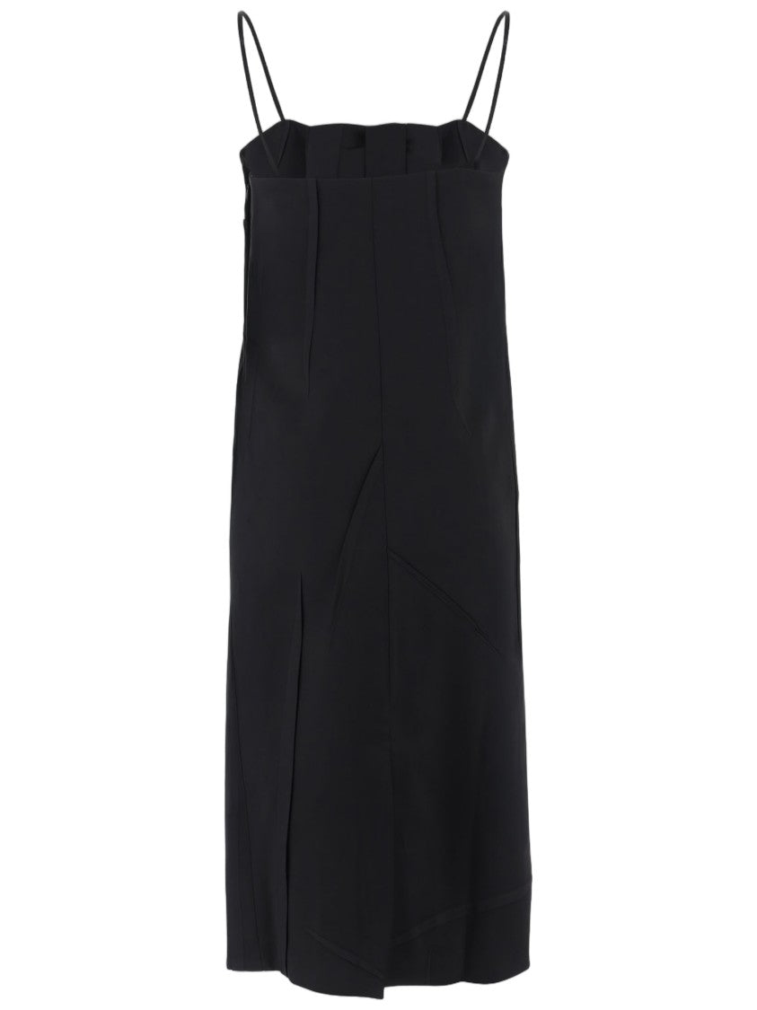 Alainpaul Acetate-Blend Mini Dress With Bow Detail And Overlapping Panels