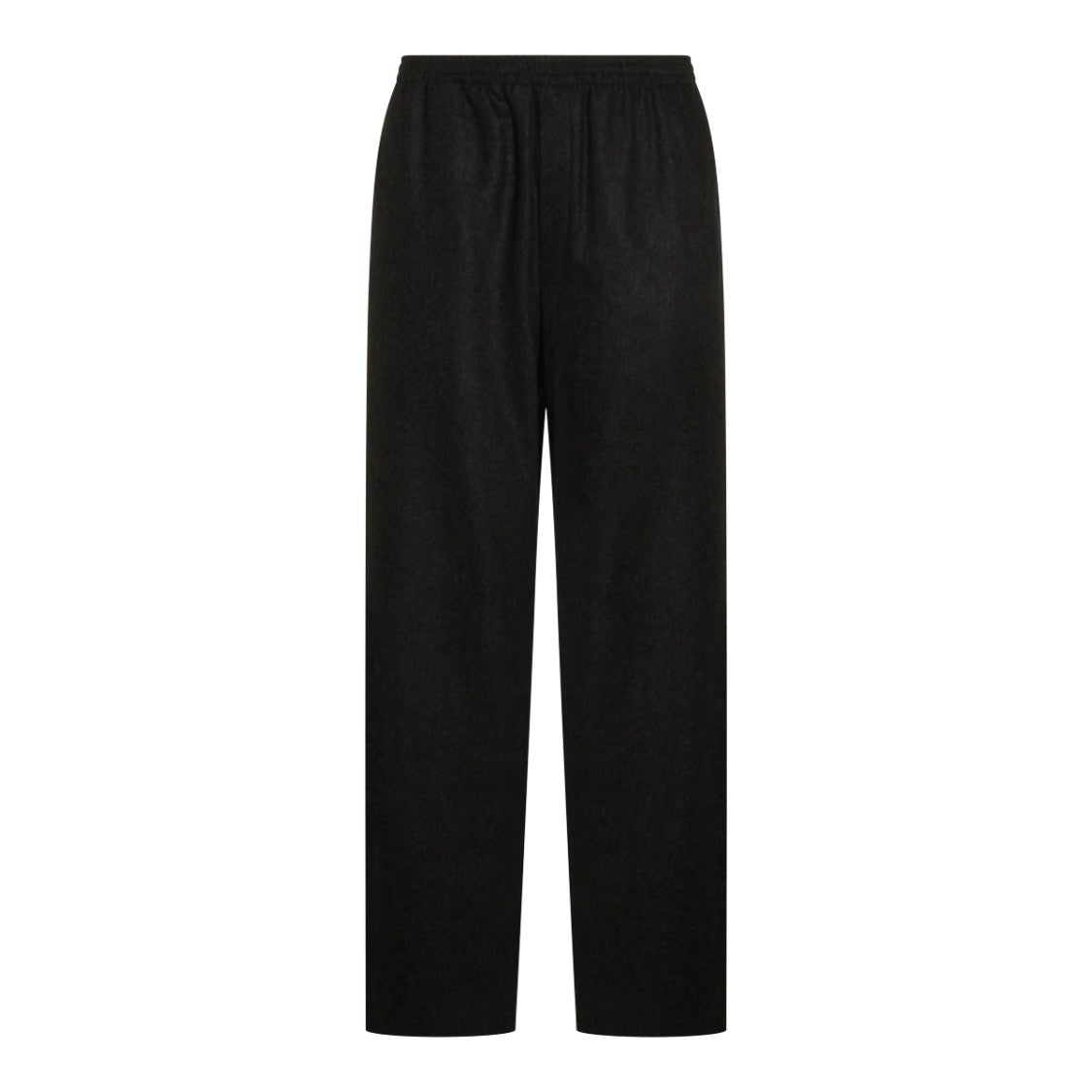 Jil Sander Dark Grey Wool Trousers With Elasticated Waistband And Refined Hem