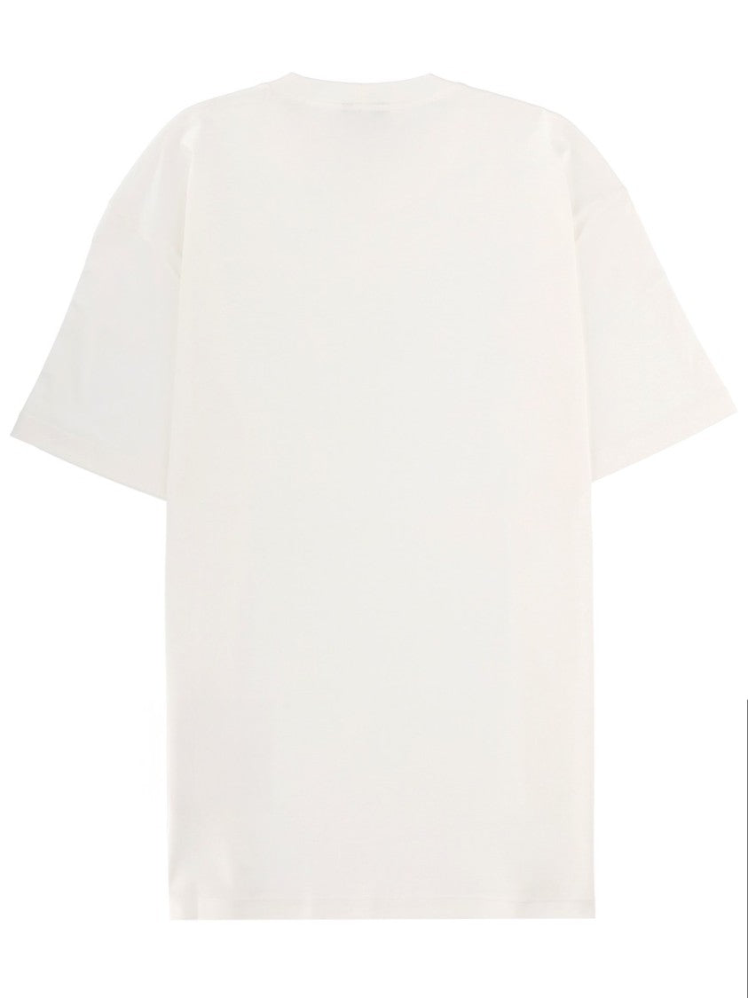 Giorgio Armani White Cotton Relaxed Logo T-Shirt