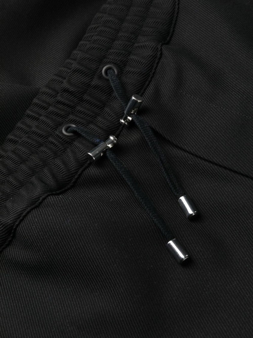Balmain Relaxed Fit Twill Trousers With Adjustable Drawstring