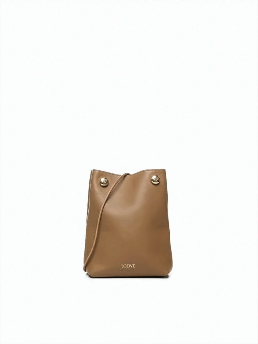 Loewe Minimalist Calf Leather Crossbody Bag With Suede Lining