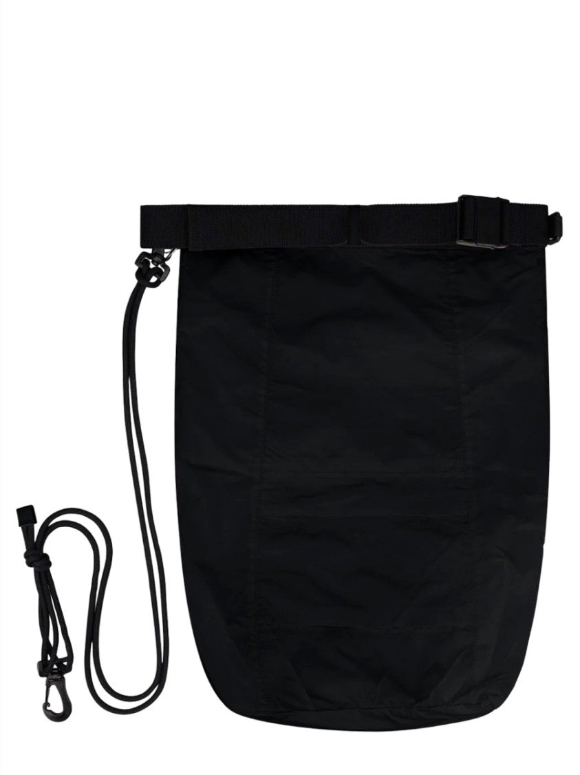 Laminar Black Taffeta Rectangular Shoulder Bag