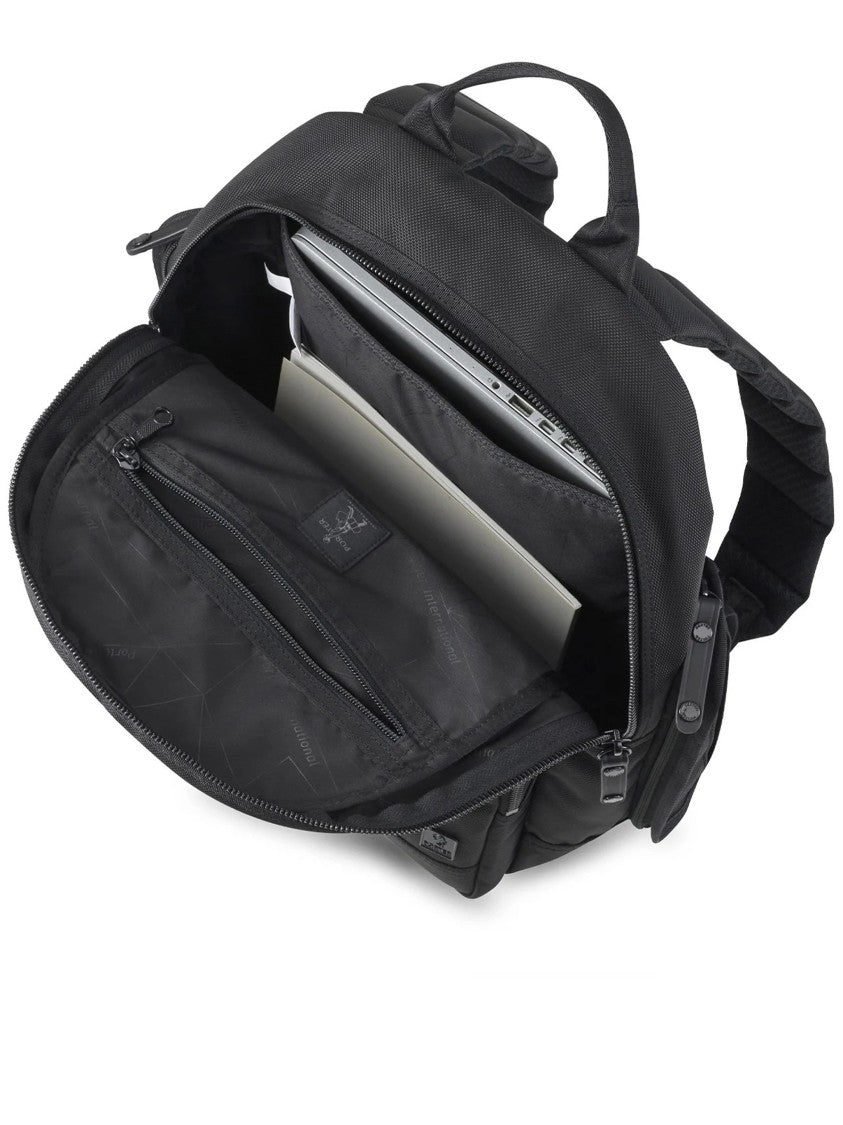 Porter International Black Backpack Multi-Compartment Nylon Backpack