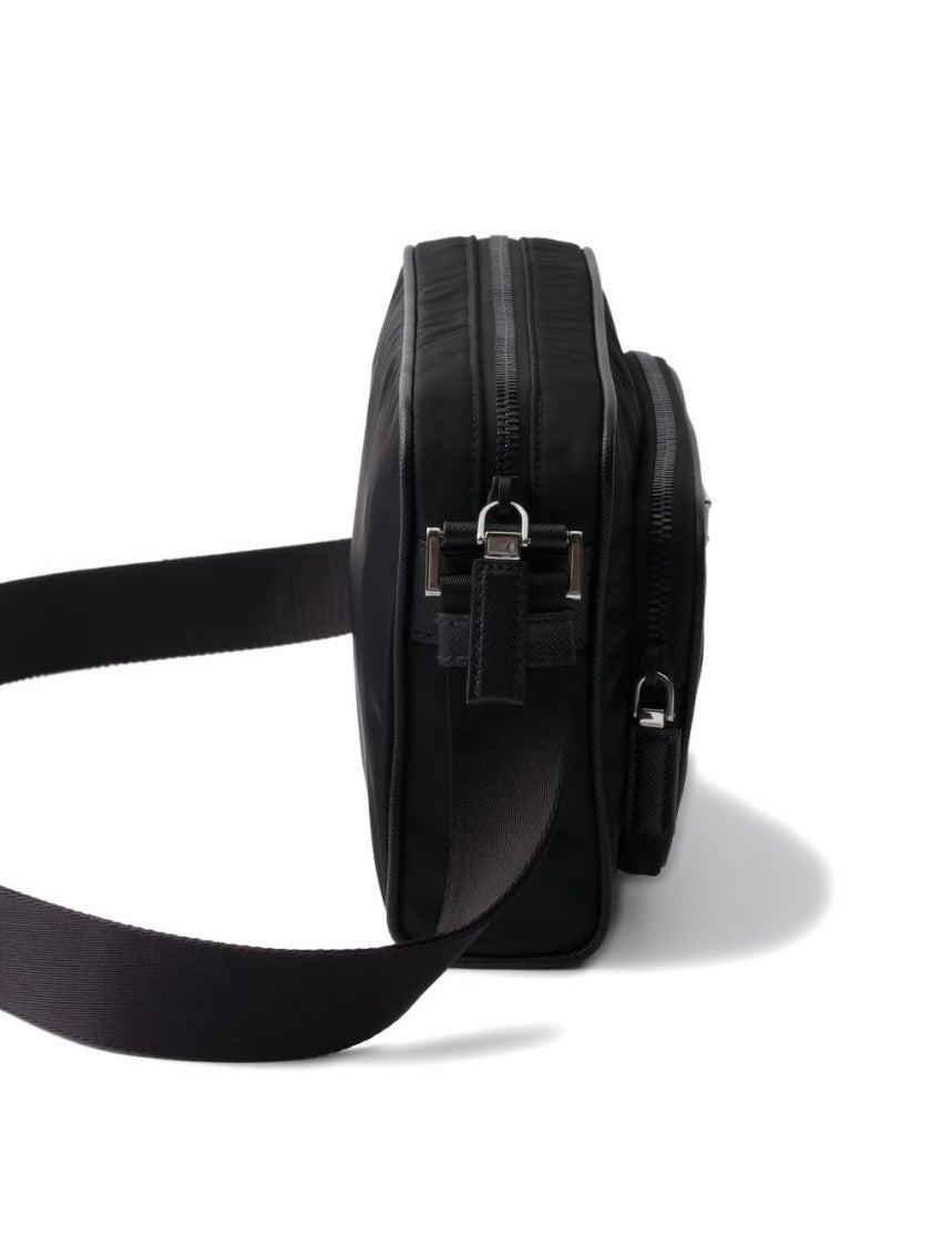 Prada Small Re-Nylon And Saffiano Leather Shoulder Bag