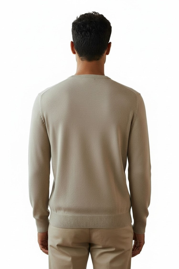 Calvin Klein Long-Sleeved Knit Top In Organic Cotton