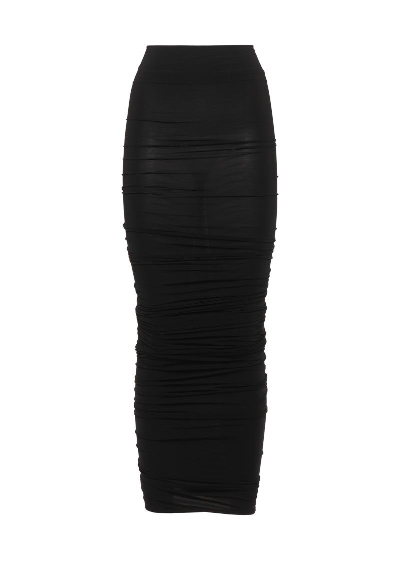 Wolford Midi Skirt With Side Drape And Textured Detail
