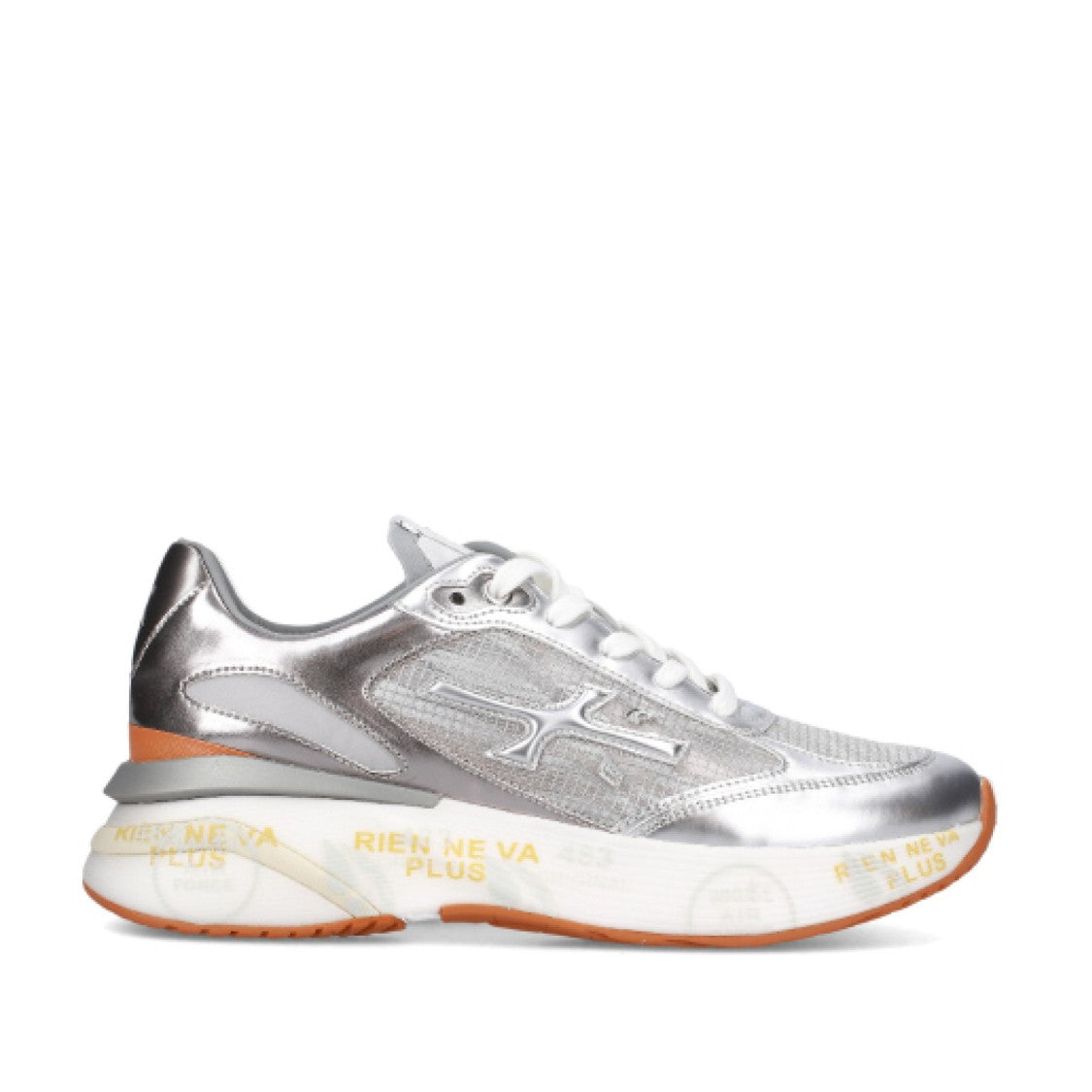 Premiata Chunky Silver Sneakers With Removable Insole